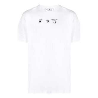 SS21 Algodón estampado con spray para hombre Blanco
