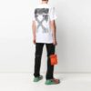 SS21 Algodón estampado con spray para hombre Blanco