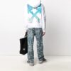 SS21 Arrows Estampado de flechas Corte holgado Blanco