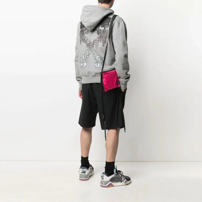 SS21 Arrows Estampado de flechas Corte holgado Gris