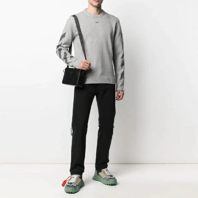 SS21 Arrows Stripe Knit Version Gris
