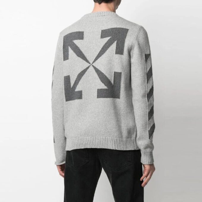 SS21 Arrows Stripe Knit Version Gris
