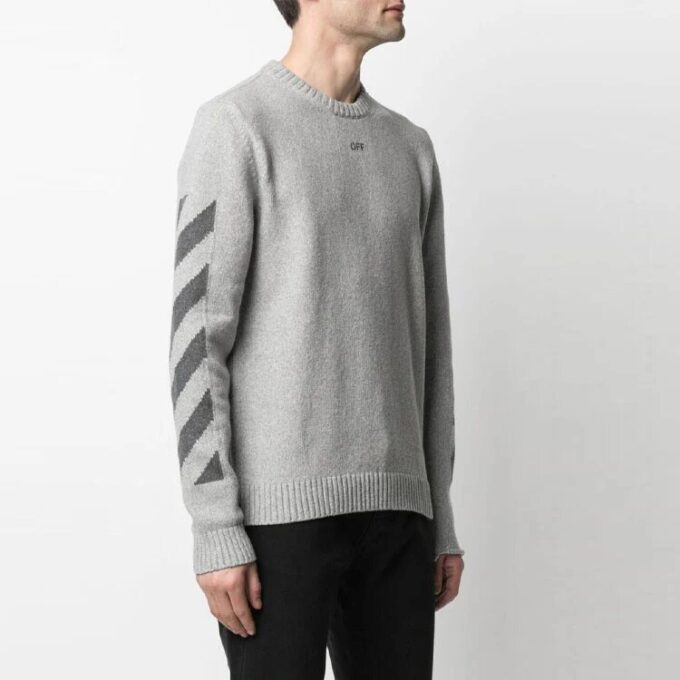 SS21 Arrows Stripe Knit Version Gris