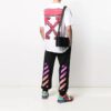 SS21 Camiseta de algodón de pantalones cortos con flecha roja en la espalda, corte holgado, color blanco