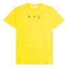 SS21 Camiseta de cuello redondo con estampado de Arrows y logo, pantalones cortos, corte holgado, amarillo