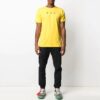 SS21 Camiseta de cuello redondo con estampado de Arrows y logo, pantalones cortos, corte holgado, amarillo