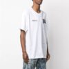 SS21 Camiseta de cuello redondo con logo, pantalones cortos y corte holgado, color blanco