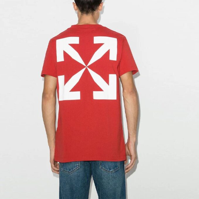 SS21 Camiseta de cuello redondo, pantalones cortos y corte holgado con estampado, color rojo
