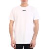 SS21 Camiseta de manga corta con cuello redondo y estampado de letras del logotipo, versión estándar, blanco