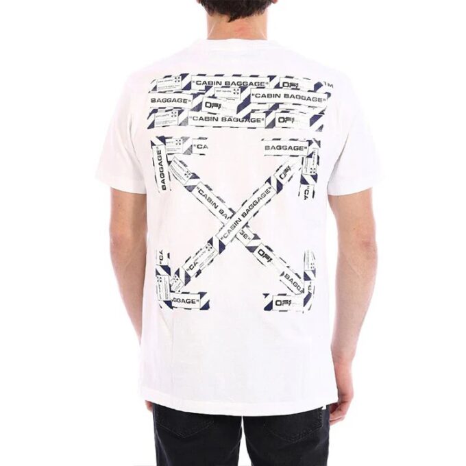 SS21 Camiseta de manga corta con cuello redondo y estampado de letras del logotipo, versión estándar, blanco