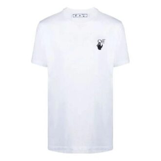 SS21 Camiseta de manga corta con estampado de Arrows, corte holgado, color blanco