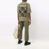 SS21 Camiseta de manga corta con estampado de flecha y logotipo, versión estándar, verde