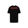SS21 Camiseta de manga corta con estampado de letras, corte holgado, negro