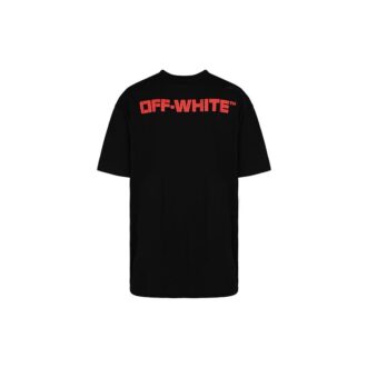 SS21 Camiseta de manga corta con estampado de letras, corte holgado, negro