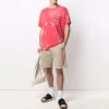 SS21 Camiseta de manga corta con logo estampado, corte holgado, color rojo