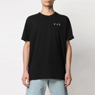SS21 Camiseta de manga corta con logo, versión estándar, negro