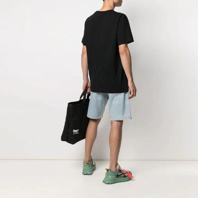 SS21 Camiseta de manga corta con logo, versión estándar, negro