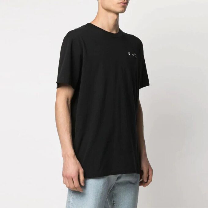 SS21 Camiseta de manga corta con logo, versión estándar, negro