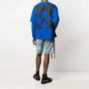 SS21 Camiseta de manga larga con estampado de logotipo, versión estándar, azul
