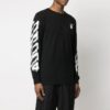 SS21 Camiseta de manga larga con flecha, corte ajustado, color negro