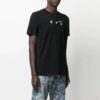 SS21 Camiseta de pantalones cortos con cuello redondo y estampado del logotipo en la espalda, versión básica, negro