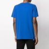 SS21 Camiseta de pantalones cortos con cuello redondo y logo en el pecho, versión estándar, azul