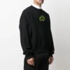 SS21 Camiseta deportiva de manga larga con estampado de Arrows, corte holgado, negro