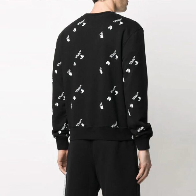 SS21 Camiseta estampada de corte ajustado y cuello redondo, negra
