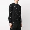 SS21 Camiseta estampada de corte ajustado y cuello redondo, negra