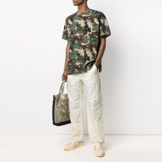 SS21 Camiseta holgada de pantalones cortos con estampado de camuflaje