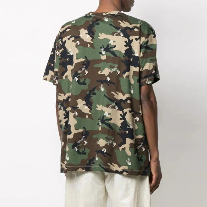 SS21 Camiseta holgada de pantalones cortos con estampado de camuflaje