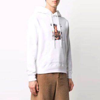 SS21 Caravaggio Niños con estampado del logotipo, cordones y corte holgado, blanco