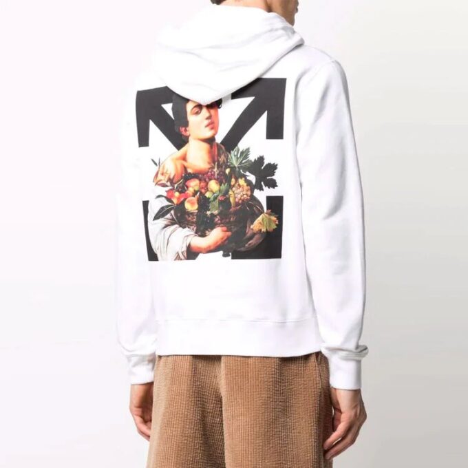 SS21 Caravaggio Niños con estampado del logotipo, cordones y corte holgado, blanco
