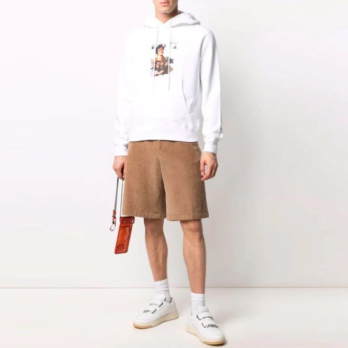 SS21 Caravaggio Niños con estampado del logotipo, cordones y corte holgado, blanco