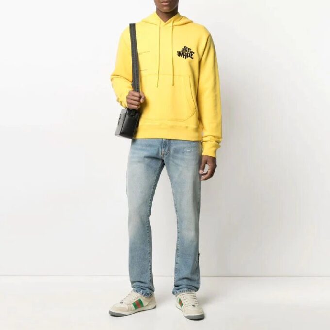 SS21 Casual con estampado de letras, corte holgado, amarillo