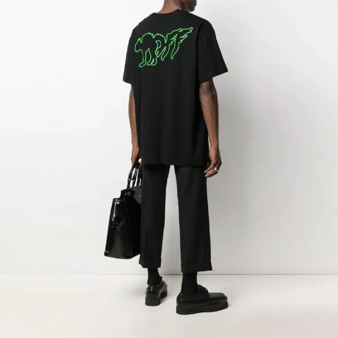 SS21 Casual con estampado de letras, pantalones cortos y corte holgado, negro