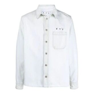SS21 Chaqueta Denim con logo Arrow, versión blanca