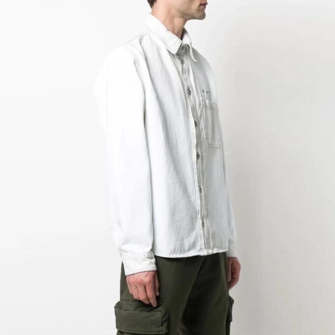 SS21 Chaqueta Denim con logo Arrow, versión blanca