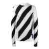 SS21 Cuello alto a rayas Negro Blanco