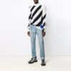 SS21 Cuello alto a rayas Negro Blanco
