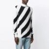 SS21 Cuello alto a rayas Negro Blanco