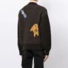 SS21 Cuello redondo Bordado Marrón