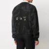 SS21 Cuello redondo con estampado de camuflaje y logotipo, negro