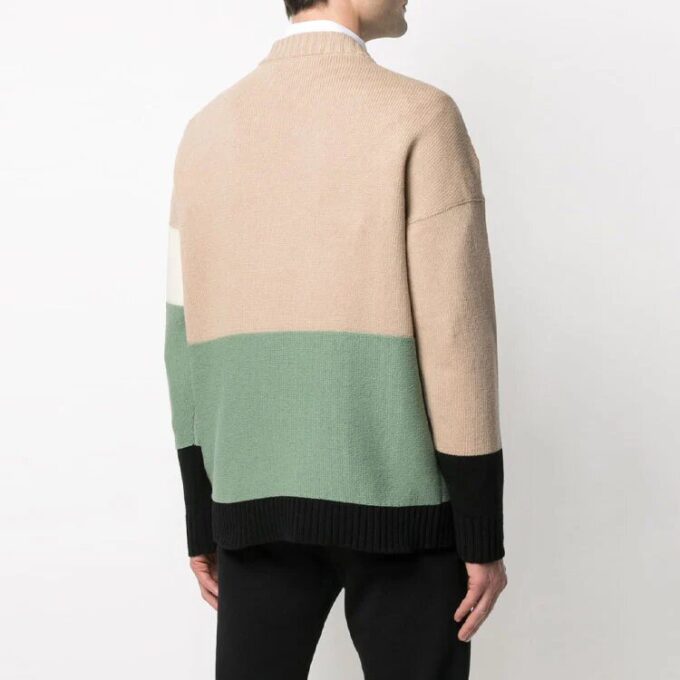 SS21 Cuello redondo con logo en bloques de color, manga larga, bloques de color
