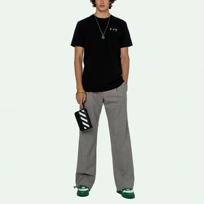 SS21 Cuello redondo Pantalones Cortos Negro