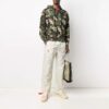 SS21 Estampado completo de camuflaje, corte holgado, verde