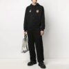 SS21 Estampado, con capucha, manga larga, corte holgado, negro