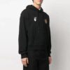SS21 Estampado, con capucha, manga larga, corte holgado, negro