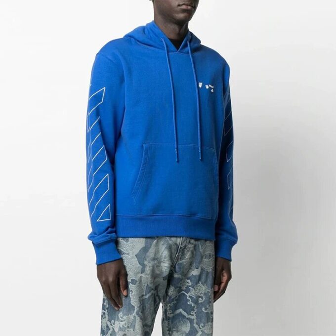 SS21 Estampado con logotipo en diagonal, corte holgado, azul
