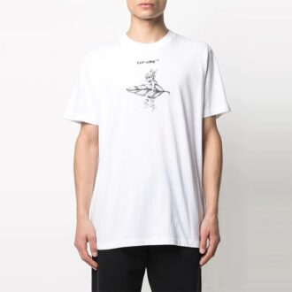 SS21 Estampado con logotipo, pantalones cortos, blanco